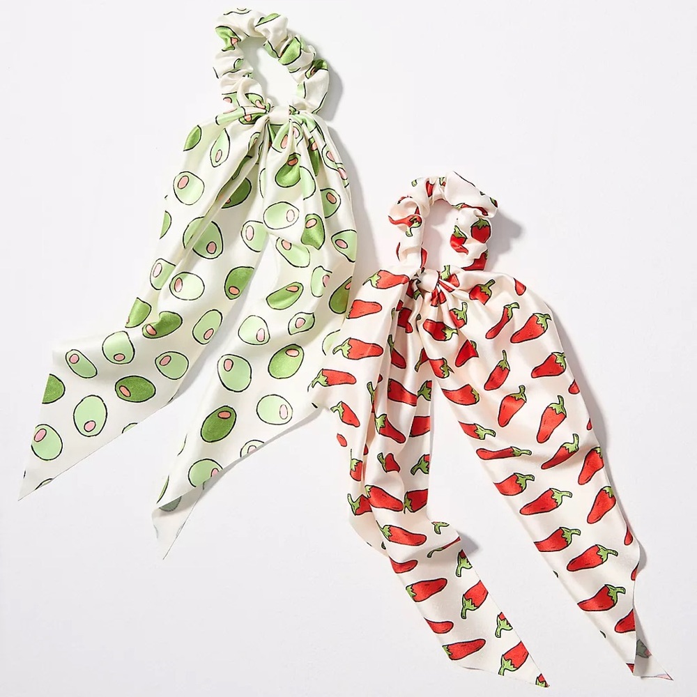 Anthropologie Frazier Sterling Spicy Hair Scarves, Set of 2